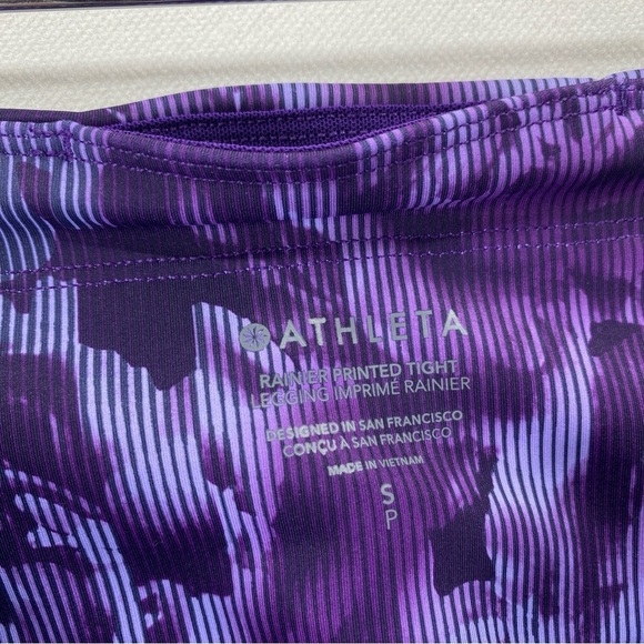 Athleta Rainier Womens Leggings Small Performance Purple Athletic Boho Casual - Picture 6 of 9